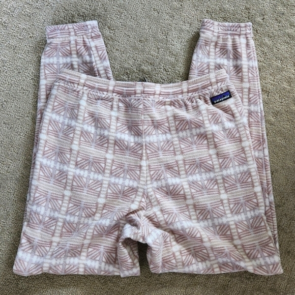 Patagonia Micro D Joggers Wmns Beige Gorpcore Outdoor Fleece Snow Bean Natural M - Picture 3 of 8